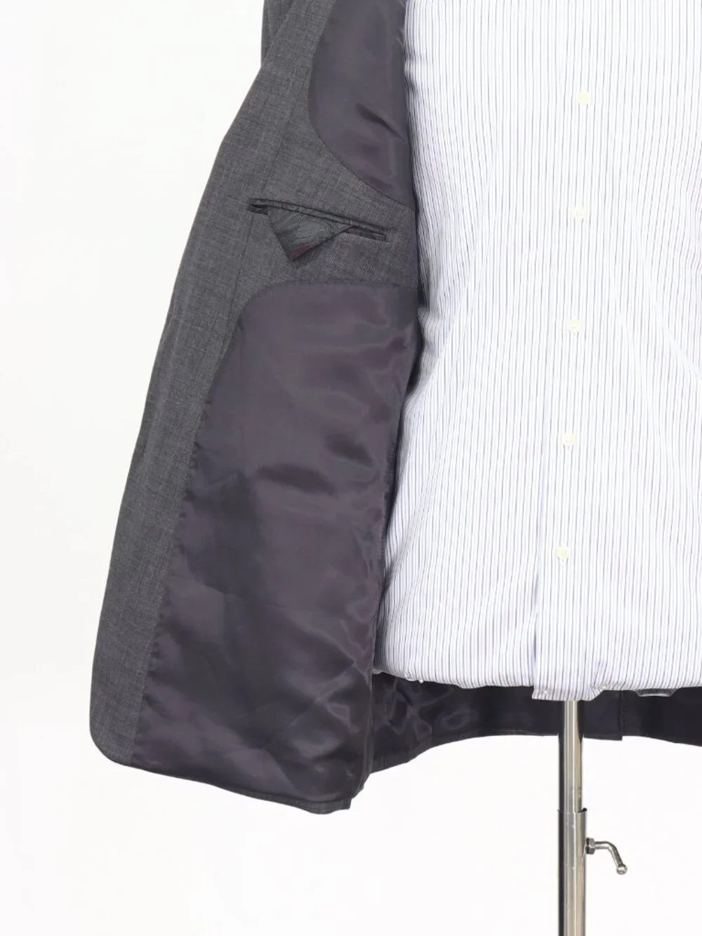 Ralph Lauren 48R Gray Blazer Sport Coat Jacket 2-Button Solid W856